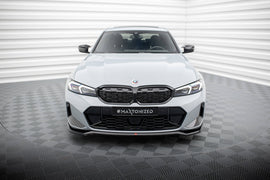 Maxton Design Front Ansatz V.2 für BMW 3er M340i / M-Paket G20 / G21 Facelift schwarz Hochglanz