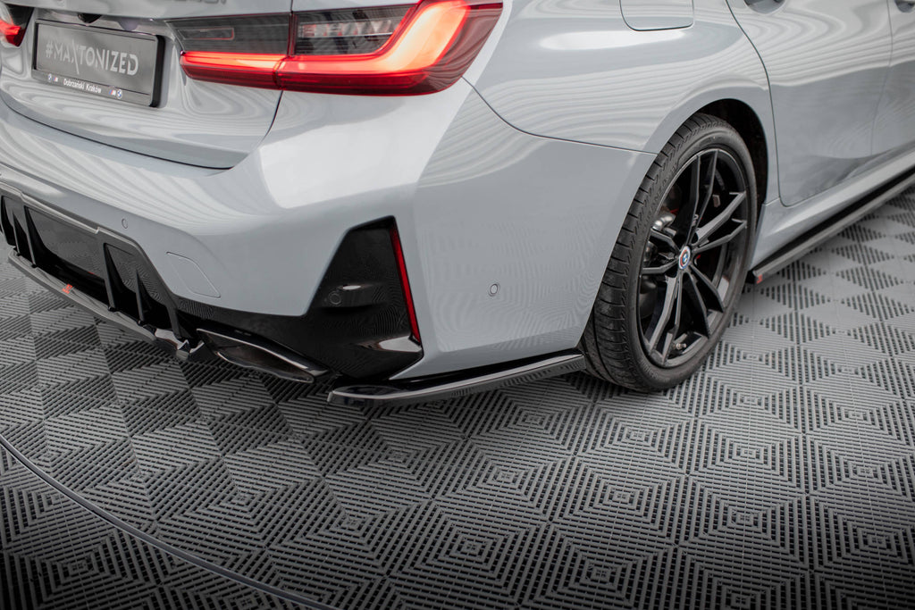 Maxton Design Heck Ansatz Flaps Diffusor für BMW M340i G20 / G21 Facelift schwarz Hochglanz