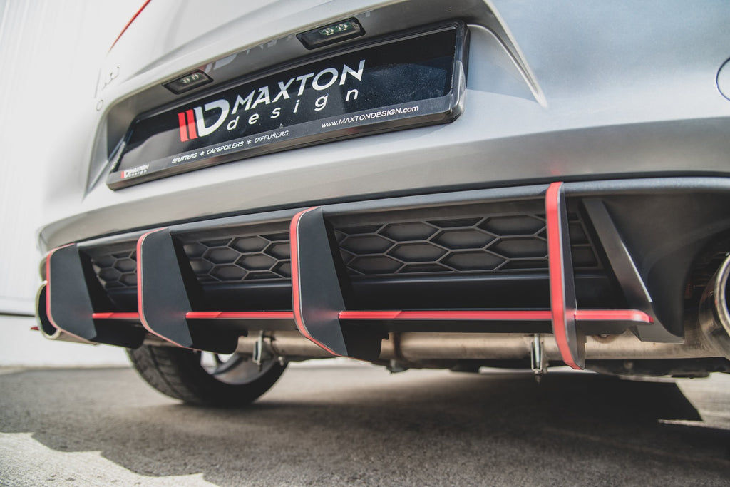 Maxton Design Diffusor Heck Ansatz passend für Heckschürze passend für V.2 VW Golf 7 GTI