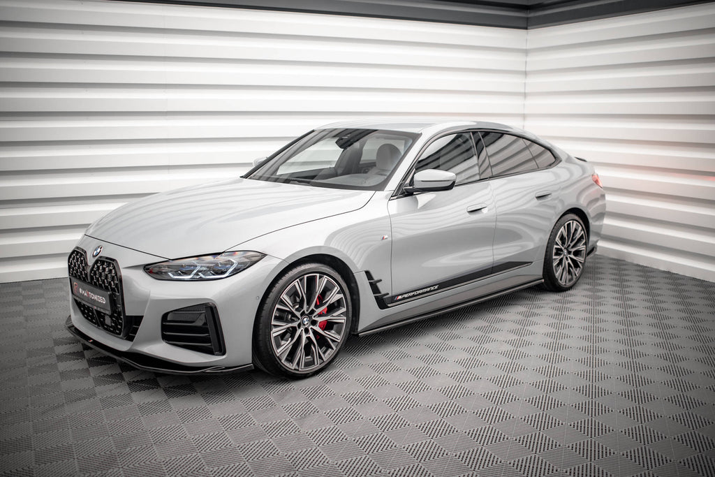 Maxton Design Seitenschweller Ansatz für V.1 für BMW 4er Gran Coupe M-Paket G26 schwarz Hochglanz