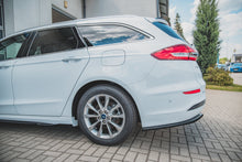 Laden Sie das Bild in den Galerie-Viewer, Maxton Design Mittlerer Diffusor Heck Ansatz passend für Ford Mondeo Kombi Platinium Mk5 Facelift schwarz Hochglanz