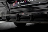 Maxton Design Mittlerer Diffusor Heck Ansatz DTM Look für BMW 7 M-Paket G70 schwarz Hochglanz