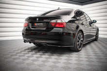 Laden Sie das Bild in den Galerie-Viewer, Maxton Design Mittlerer Diffusor Heck Ansatz DTM Look für BMW 3er Limousine E90 schwarz Hochglanz