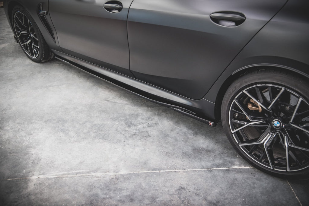 Maxton Design Seitenschweller Ansatz für V.2 für BMW M8 Gran Coupe F93 / 8 Gran Coupe M-Paket G16 schwarz Hochglanz