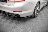 Maxton Design Heck Ansatz Flaps Diffusor für BMW 5er G30 schwarz Hochglanz