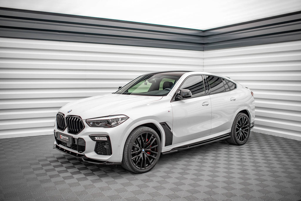 Maxton Design Seitenschweller Ansatz für BMW X6 M F96 / X6 M-Paket G06 schwarz Hochglanz