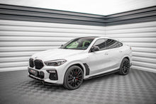 Laden Sie das Bild in den Galerie-Viewer, Maxton Design Seitenschweller Ansatz für BMW X6 M F96 / X6 M-Paket G06 schwarz Hochglanz