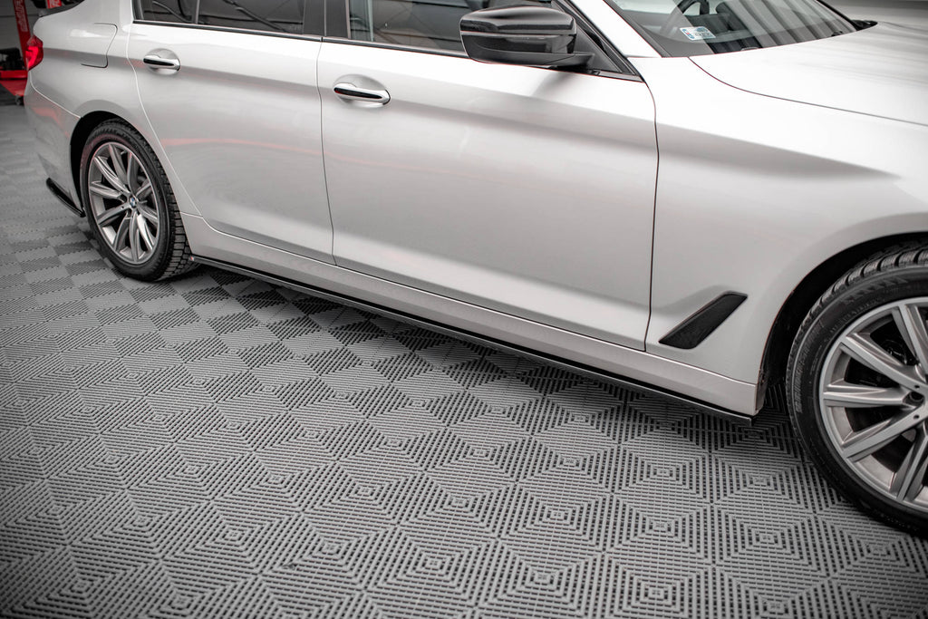Maxton Design Seitenschweller Ansatz für BMW 5er G30 schwarz Hochglanz