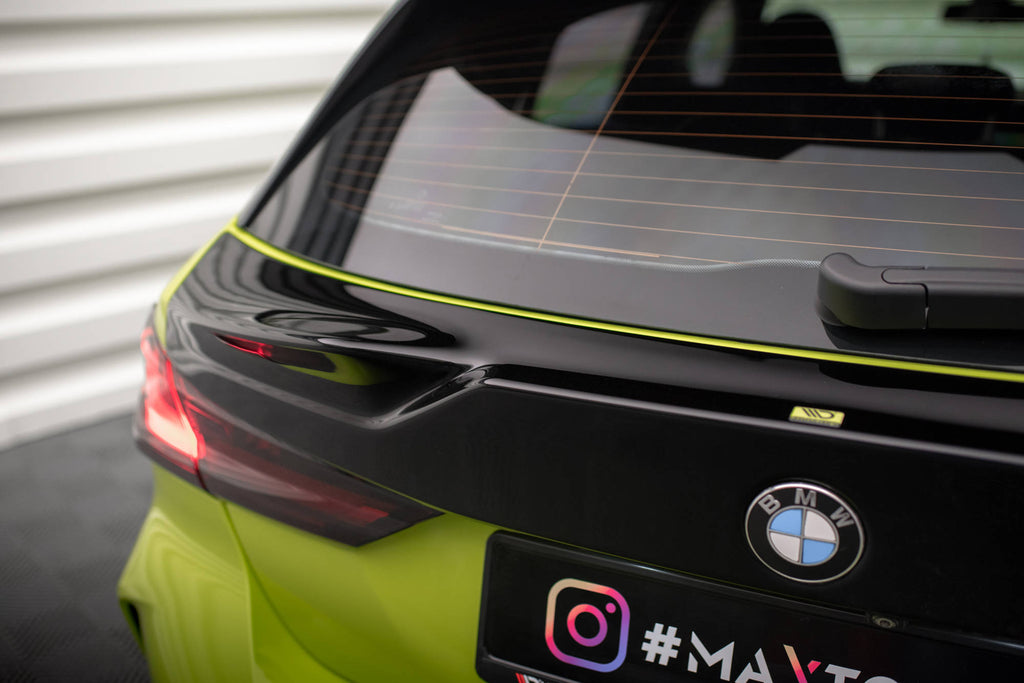 Maxton Design Heckscheiben Spoiler für BMW 1er F40 M-Paket / M135i schwarz Hochglanz