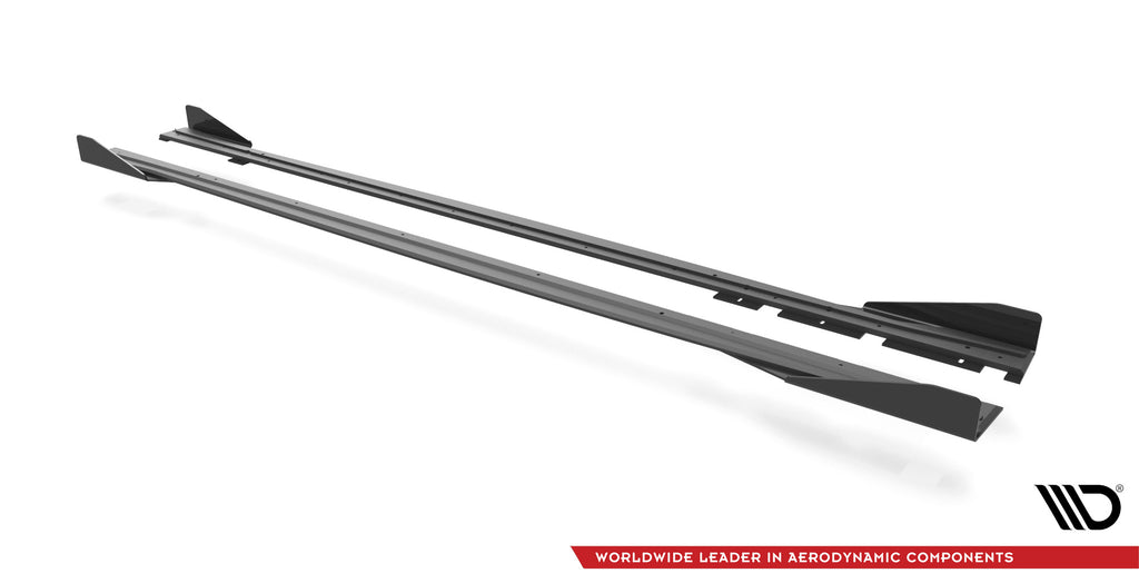 Maxton Design Street Pro Seitenschweller Ansatz für + Flaps BMW M2 F87 schwarz Hochglanz