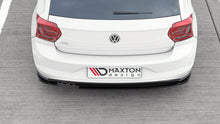 Laden Sie das Bild in den Galerie-Viewer, Maxton Design Heck Ansatz Flaps Diffusor passend für V.2 VW Polo GTI Mk6 schwarz Hochglanz