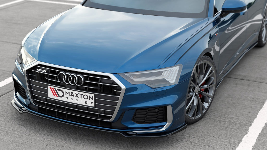 Maxton Design Front Ansatz passend für V.1 Audi A6 S-Line / S6 C8  schwarz Hochglanz