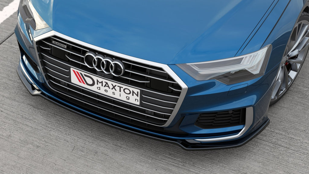 Maxton Design Front Ansatz passend für V.1 Audi A6 S-Line / S6 C8  schwarz Hochglanz