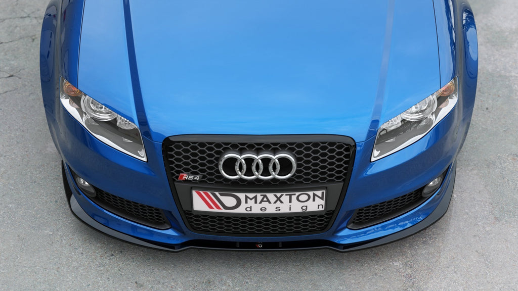 Maxton Design Front Ansatz passend für V.2 Audi RS4 B7 schwarz Hochglanz