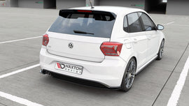 Maxton Design Heck Ansatz Flaps Diffusor passend für V.2 VW Polo GTI Mk6 schwarz Hochglanz