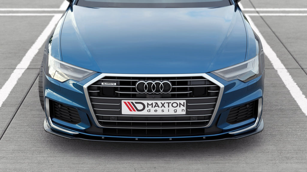 Maxton Design Front Ansatz passend für V.2 Audi A6 S-Line / S6 C8  schwarz Hochglanz