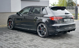Maxton Design Seitenschweller Ansatz passend für Audi RS3 8V FL Sportback schwarz Hochglanz