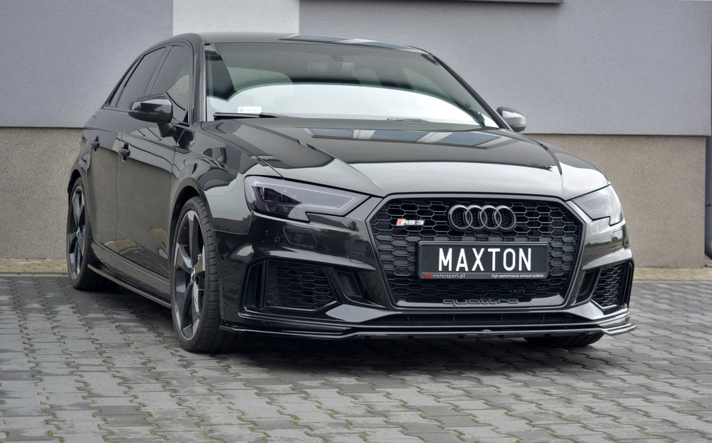 Maxton Design Front Ansatz passend für V.2 Audi RS3 8V FL Sportback schwarz Hochglanz