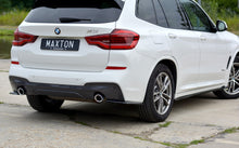 Laden Sie das Bild in den Galerie-Viewer, Maxton Design Heck Ansatz Flaps Diffusor passend für BMW X3 G01 M Paket schwarz Hochglanz