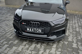 Maxton Design Front Ansatz passend für V.1 Audi RS3 8V FL Sportback schwarz Hochglanz