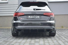 Maxton Design Diffusor Heck Ansatz passend für Audi RS3 8V FL Sportback schwarz Hochglanz