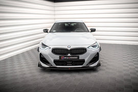 Maxton Design Street Pro Front Ansatz für +Flaps für + Flaps BMW 2 Coupe M-Paket / M240i G42 schwarz Hochglanz