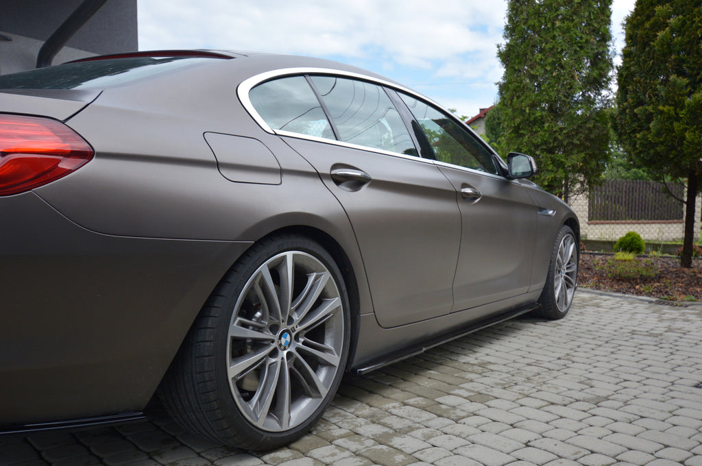 Maxton Design Seitenschweller Ansatz passend für BMW 6er GRAN COUPE schwarz Hochglanz