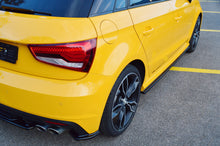 Laden Sie das Bild in den Galerie-Viewer, Maxton Design Seitenschweller Ansatz passend für Audi S1 8X schwarz Hochglanz