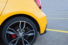 Laden Sie das Bild in den Galerie-Viewer, Maxton Design Heck Ansatz Flaps Diffusor passend für Audi S1 8X schwarz Hochglanz
