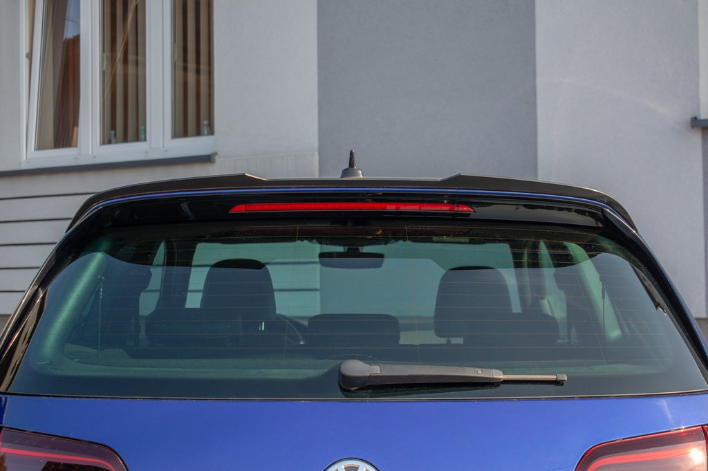 Maxton Design Spoiler CAP passend für V.2 Volkswagen Golf 7 R/GTI Facelift  schwarz Hochglanz