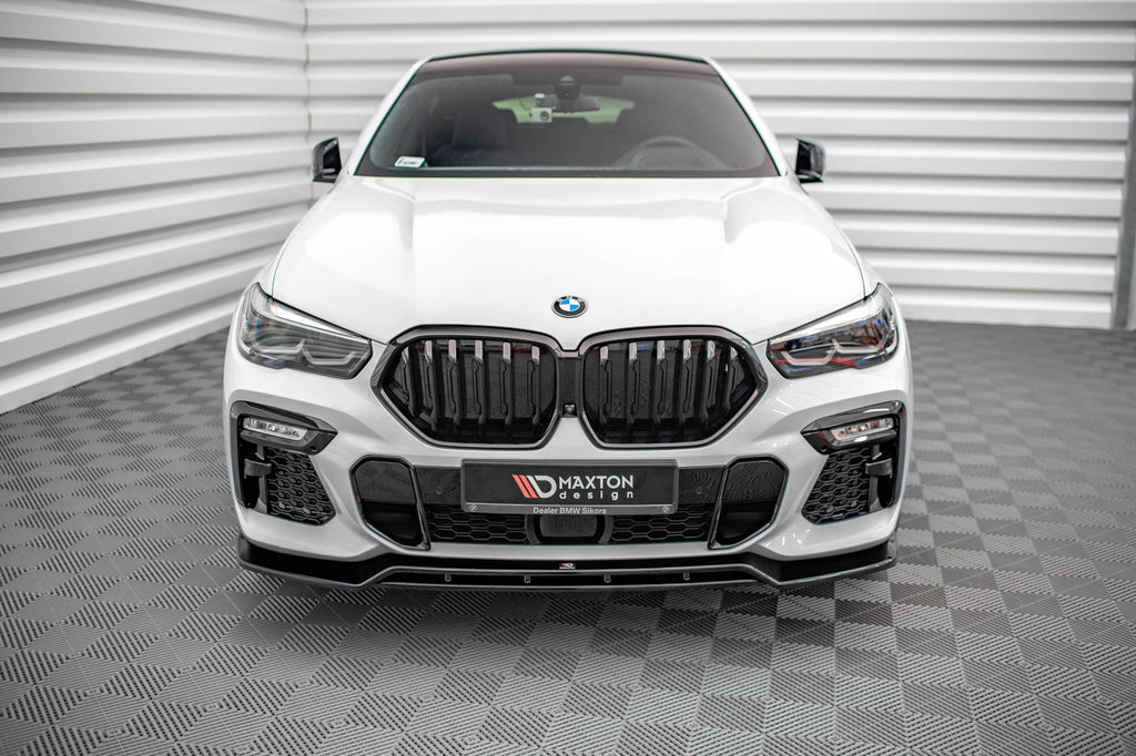 Maxton Design Front Ansatz V.2 für BMW X6 M-Paket G06 schwarz Hochglanz