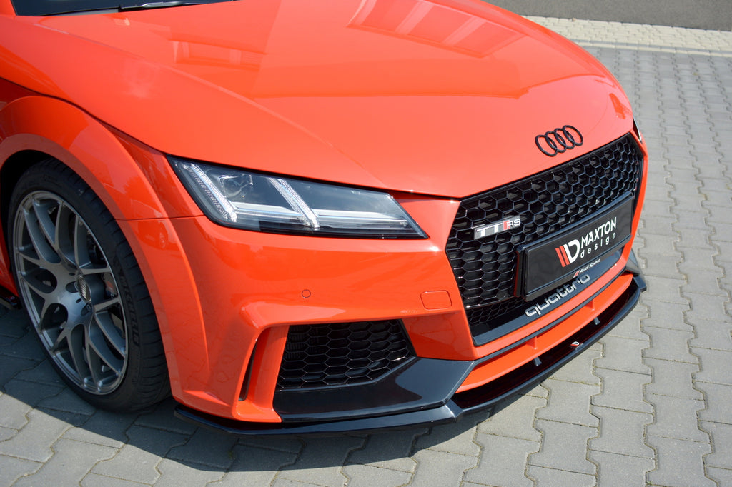 Maxton Design Front Ansatz passend für V.2 Audi TT RS 8S schwarz Hochglanz