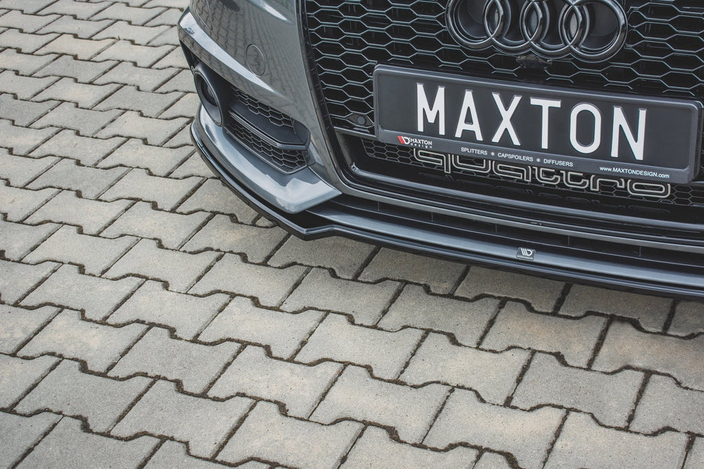 Maxton Design Front Ansatz passend für Audi S6 / A6 S-Line C7 FL  schwarz Hochglanz