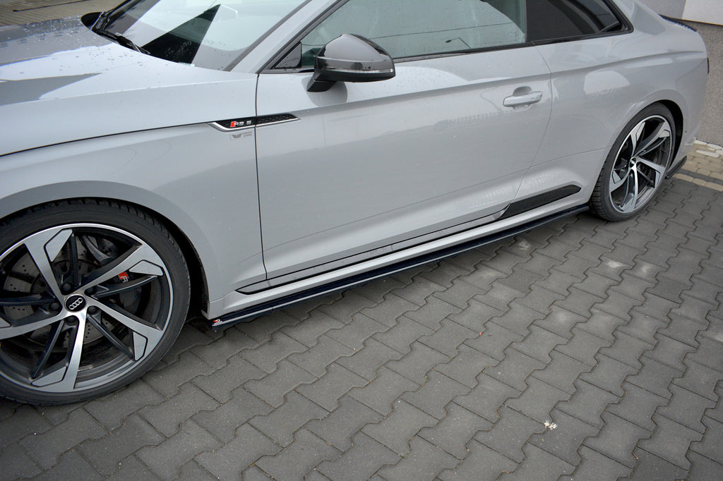 Maxton Design Seitenschweller Ansatz passend für Audi RS5 F5 Coupe schwarz Hochglanz