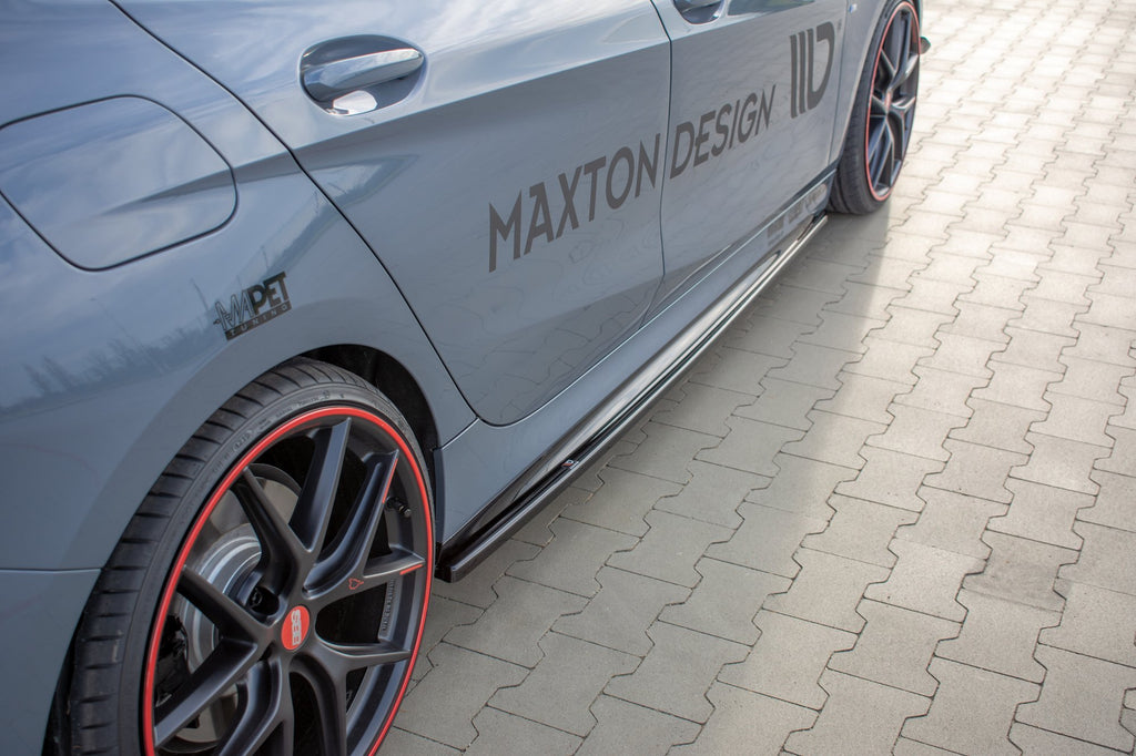Maxton Design Seitenschweller Ansatz passend für V.1 BMW 1er F40 M-Paket/ M135i  schwarz Hochglanz