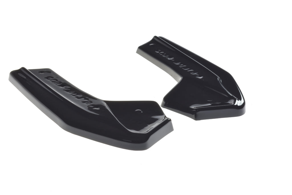 Maxton Design Heck Ansatz Flaps Diffusor passend für V.2 Ford Focus ST-Line Mk4 schwarz Hochglanz
