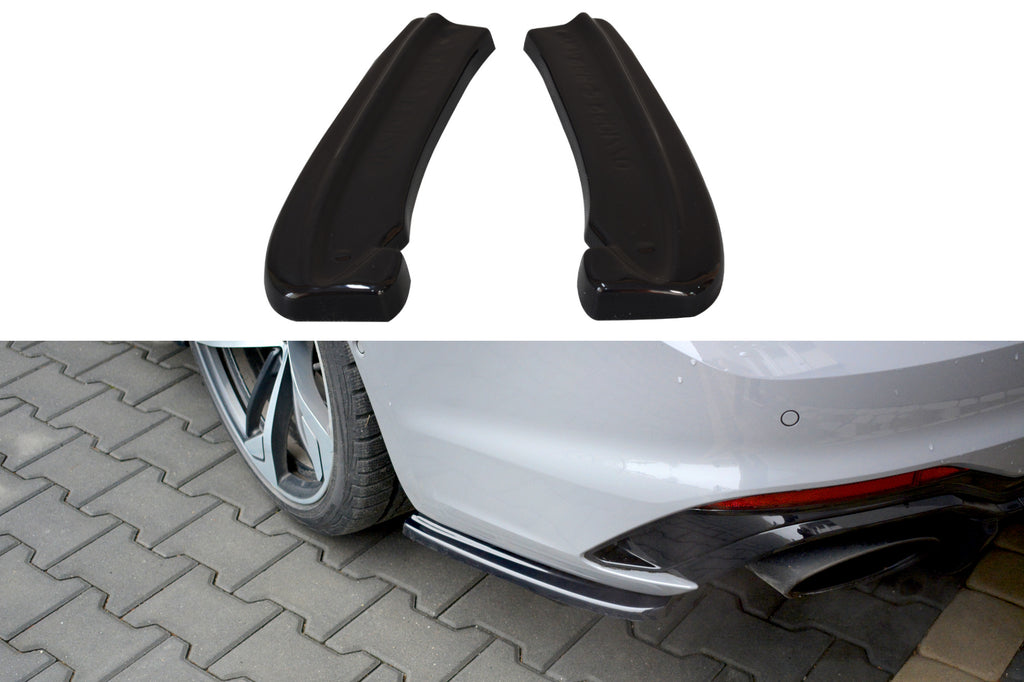 Maxton Design Heck Ansatz Flaps Diffusor passend für Audi RS5 F5 Coupe  schwarz Hochglanz