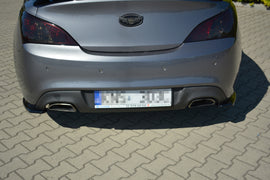 Maxton Design Heck Ansatz Flaps Diffusor passend für HYUNDAI GENESIS COUPE MK.1 schwarz Hochglanz