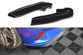 Maxton Design Heck Ansatz Flaps Diffusor passend für V.1 Ford Focus ST-Line schwarz Hochglanz