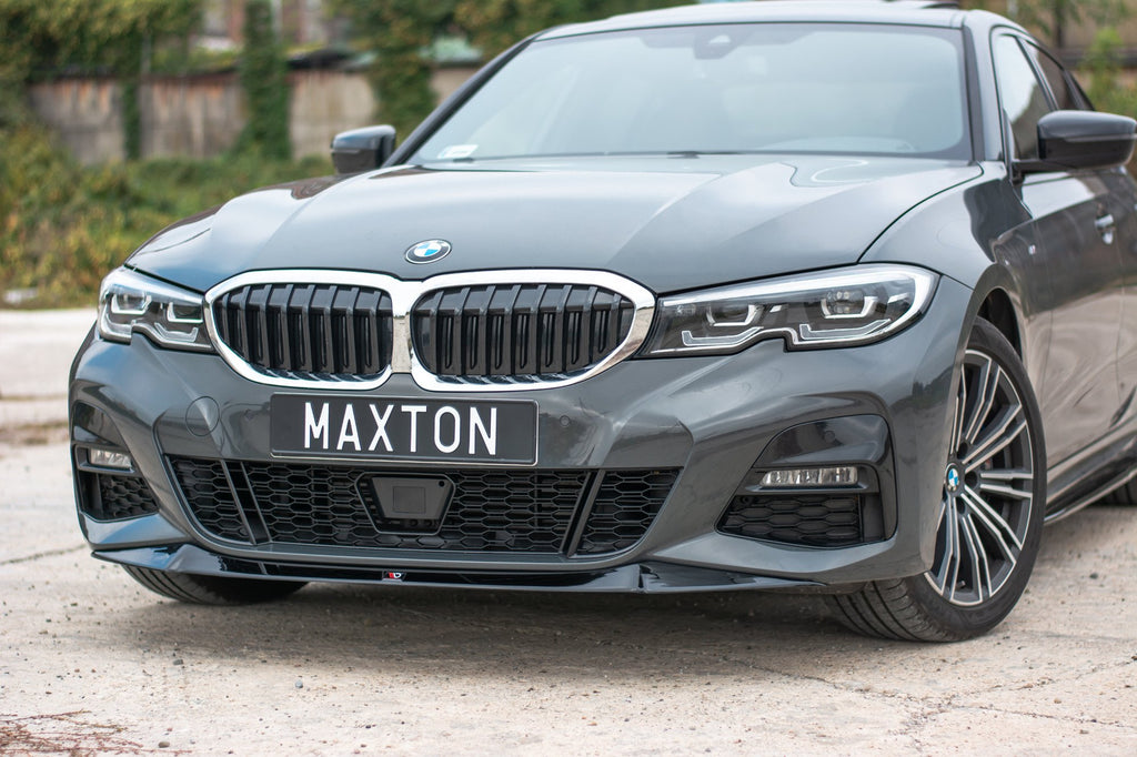 Maxton Design Front Ansatz passend für V.1 BMW 3er G20 M Paket schwarz Hochglanz