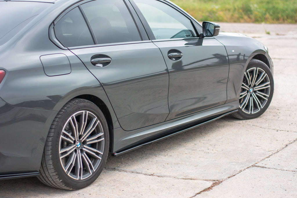 Maxton Design Seitenschweller Ansatz passend für BMW 3er G20 M Paket schwarz Hochglanz