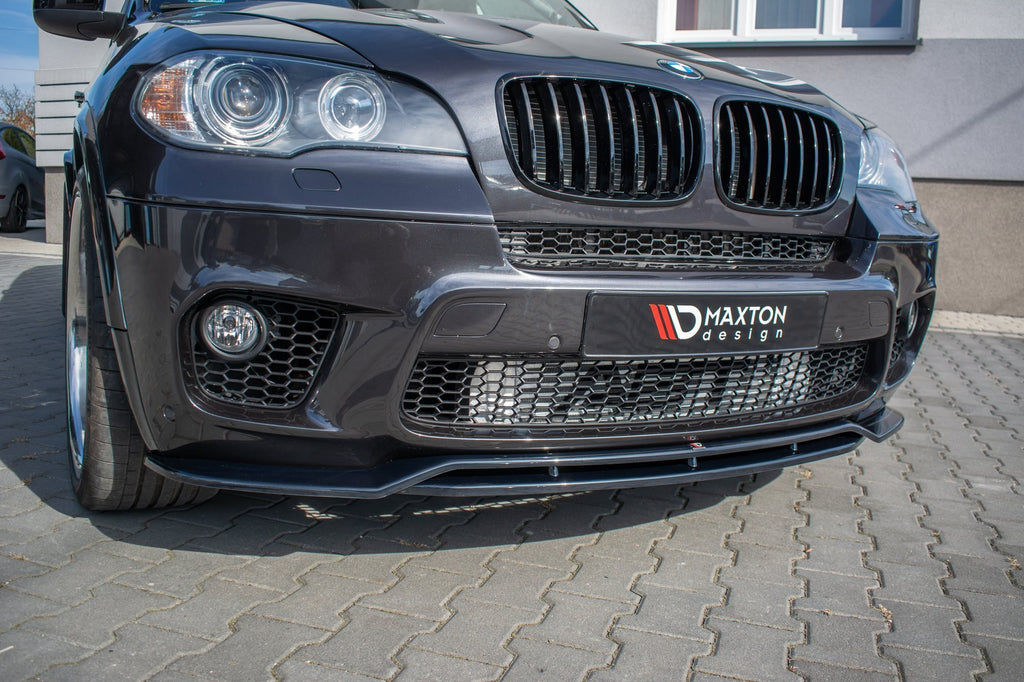 Maxton Design Front Ansatz passend für  BMW X5 E70 Facelift M Paket schwarz Hochglanz
