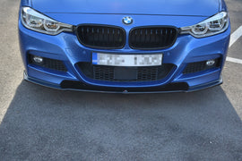 Maxton Design Front Ansatz passend für BMW 3er F30 FL SEDAN M-SPORT schwarz Hochglanz