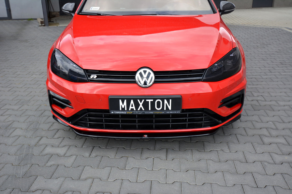 Maxton Design Front Ansatz passend für V.5 VW GOLF 7 R FACELIFT  schwarz Hochglanz