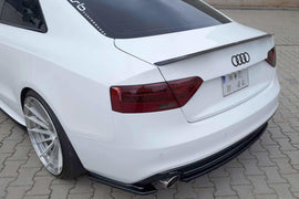 Maxton Design Heck Ansatz Flaps Diffusor passend für AUDI A5 S-LINE Facelift schwarz Hochglanz