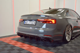 Maxton Design Diffusor Heck Ansatz passend für Audi S5 F5 Coupe / Sportback schwarz Hochglanz