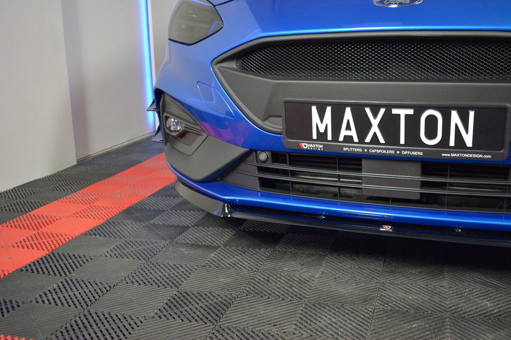 Maxton Design Front Ansatz passend für V.2 Ford Focus ST / ST-Line Mk4 schwarz Hochglanz