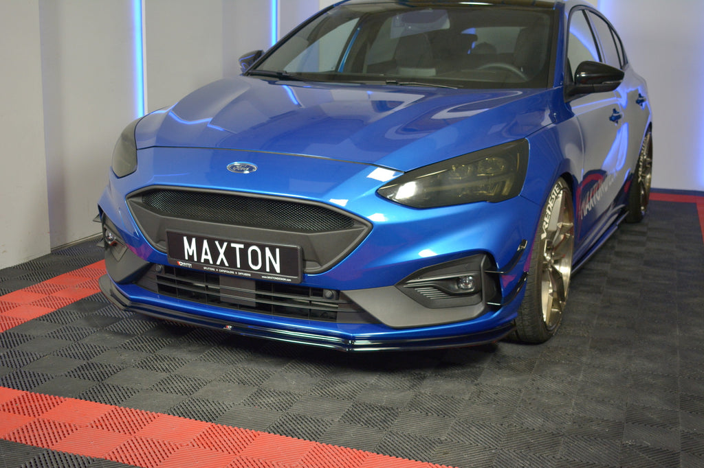 Maxton Design Front Ansatz passend für V.4 Ford Focus ST / ST-Line Mk4 schwarz Hochglanz