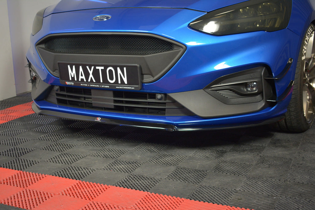 Maxton Design Front Ansatz passend für V.3 Ford Focus ST / ST-Line Mk4 schwarz Hochglanz