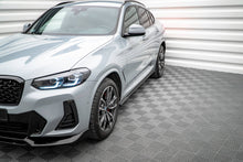 Laden Sie das Bild in den Galerie-Viewer, Maxton Design Seitenschweller Ansatz für BMW X4 M-Paket G02 Facelift schwarz Hochglanz
